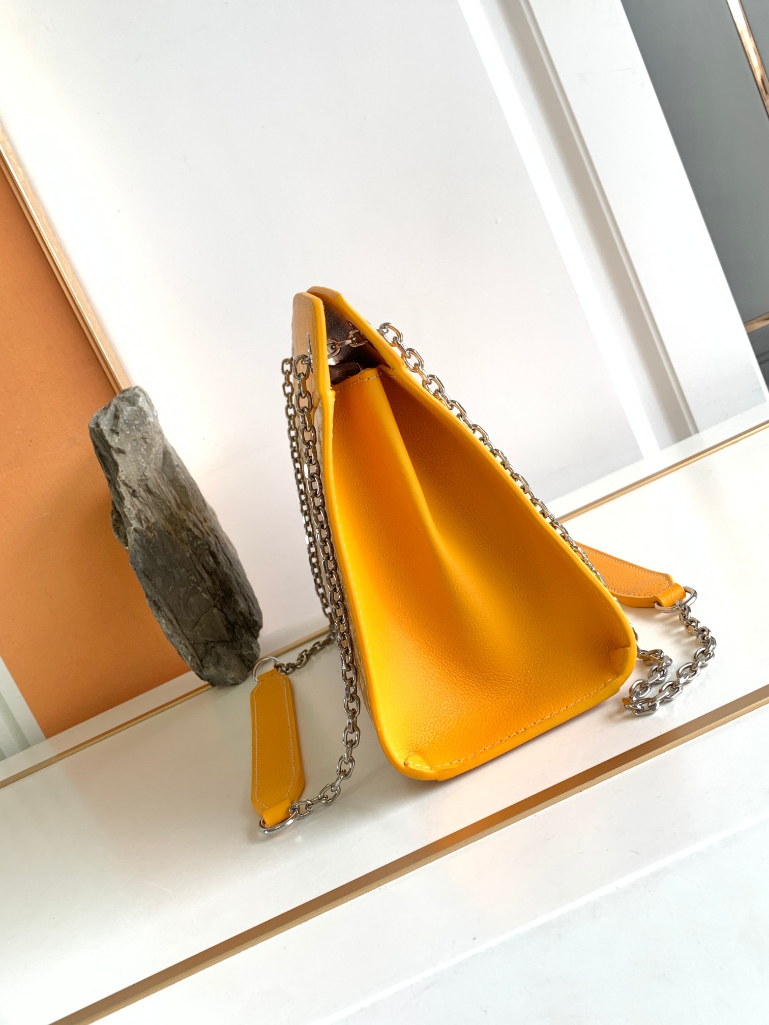 Rouette Structure PM Shoulder Bag In Yellow